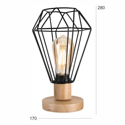 Lampă de masă Brilagi WOODY BASKET 1xE27/60W/230V stejar