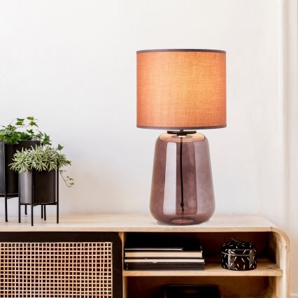 Lampă de masă Brilliant HYDRA 1xE27/60W/230V roz