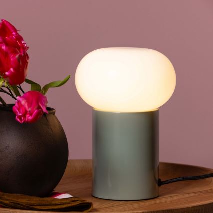 Lampă de masă Brilliant KNUT 1xE27/25W/230V verde/alb