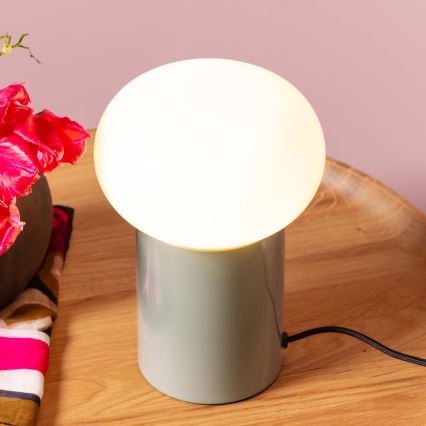 Lampă de masă Brilliant KNUT 1xE27/25W/230V verde/alb