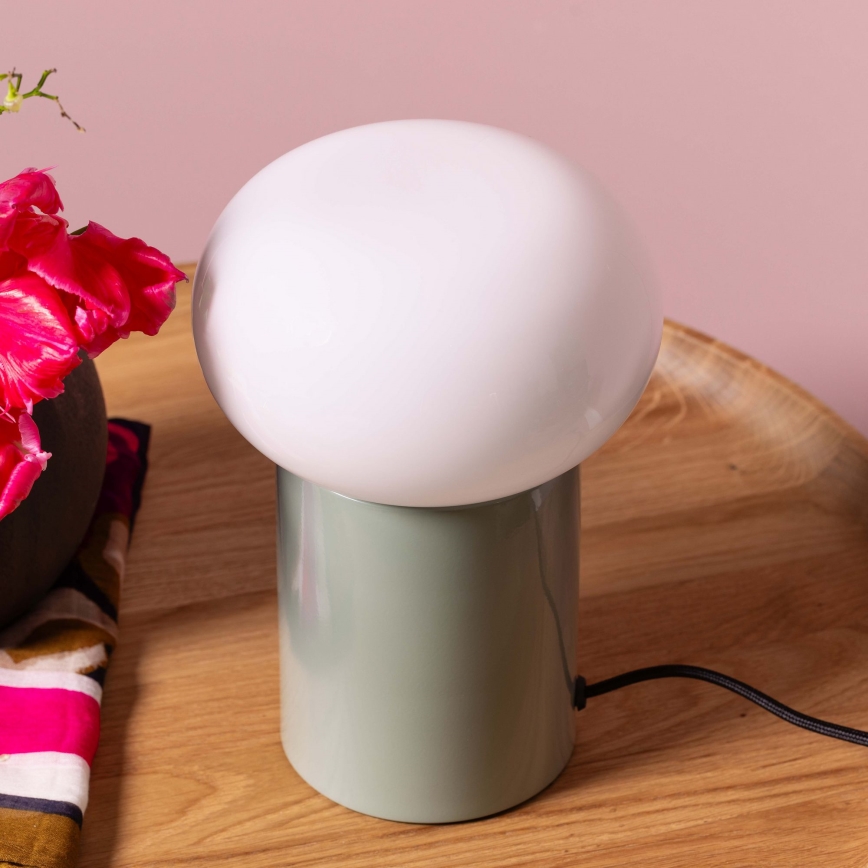 Lampă de masă Brilliant KNUT 1xE27/25W/230V verde/alb