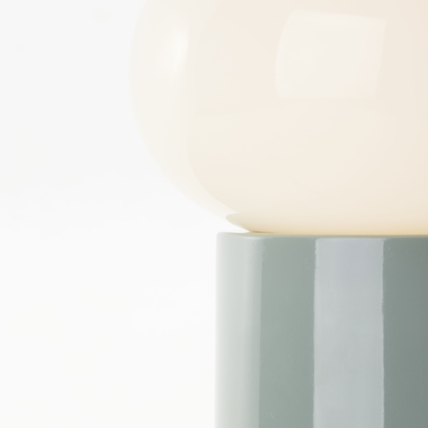 Lampă de masă Brilliant KNUT 1xE27/25W/230V verde/alb