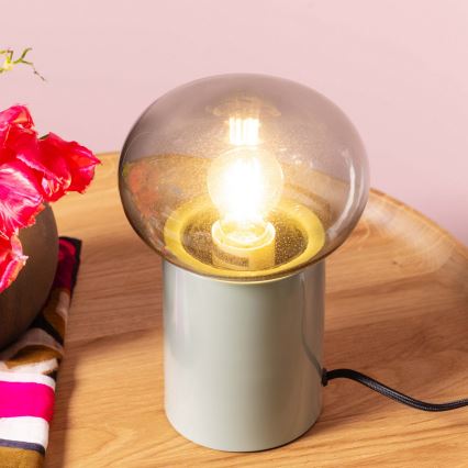 Lampă de masă Brilliant KNUT 1xE27/25W/230V verde/transparent