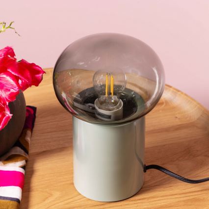 Lampă de masă Brilliant KNUT 1xE27/25W/230V verde/transparent