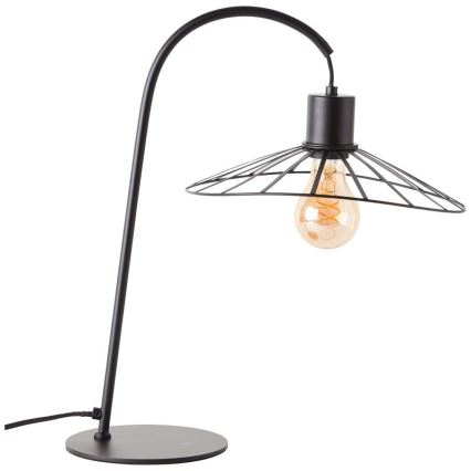 Lampă de masă Brilliant LEIKA 1xE27/52W/230V negru