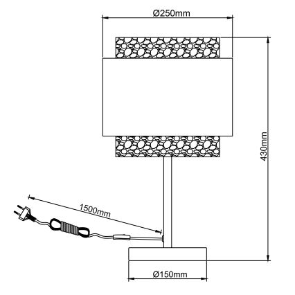 Lampă de masă Brilliant WATERLILLY 1xE27/60W/230V crem