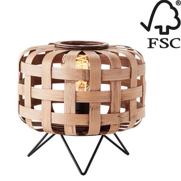 Lampă de masă Brilliant WOODLINE 1xE27/40W/230V bambus – certificat FSC