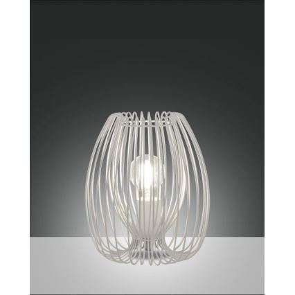 Lampă de masă CAMP 1xE27/40W/230V albă Fabas Luce 3677-34-102