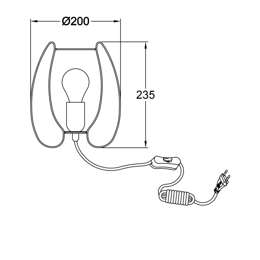 Lampă de masă CAMP 1xE27/40W/230V albă Fabas Luce 3677-34-102