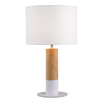 Lampă de masă CARROL 1xE27/40W/230V albă/maro