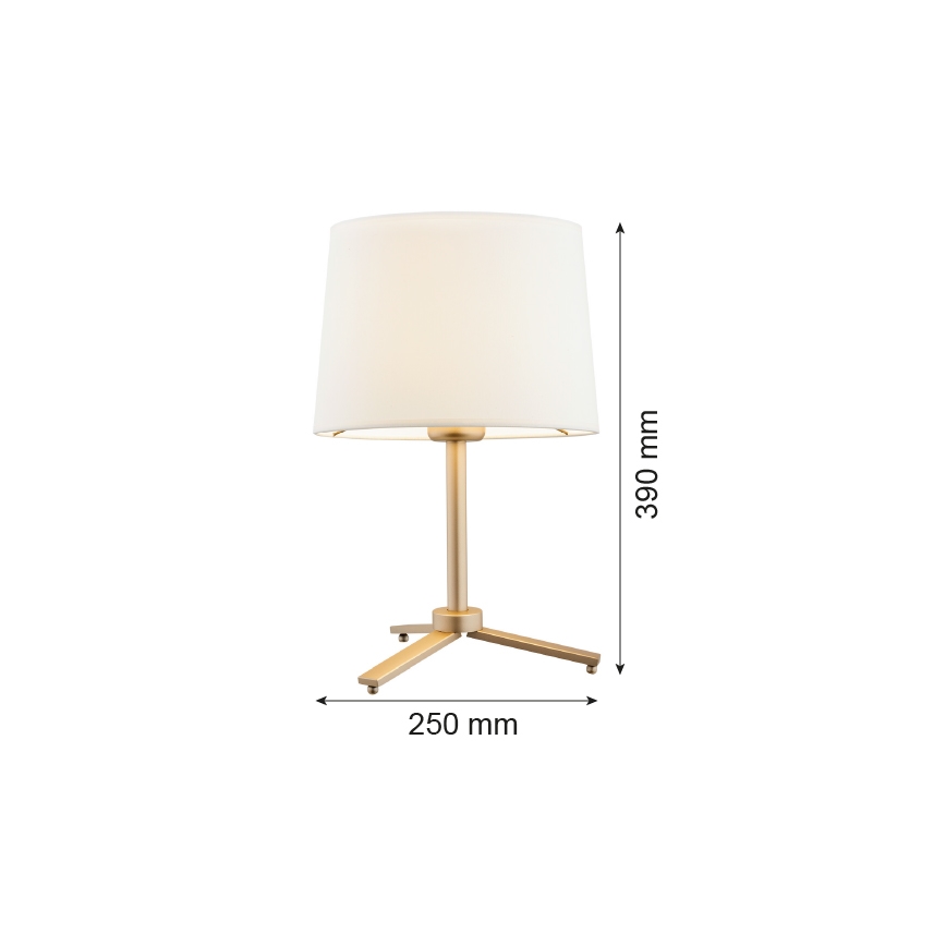 Lampă de masă CAVALINO 1xE27/15W/230V crem/auriu Argon 8318