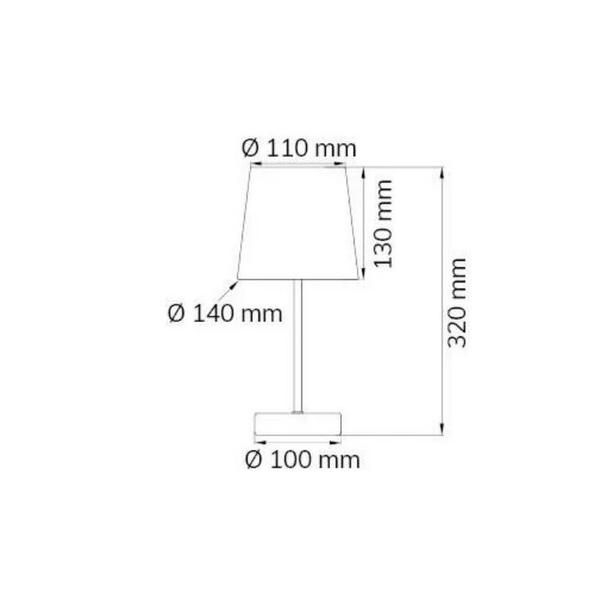Lampă de masă CESENA 1xE14/42W/230V gri Wofi 8324.01.50.0000