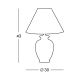 Lampă de masă CHIARA 1xE27/100W/230V albă/gri d. 30 cm Kolarz A1340.70.Gr