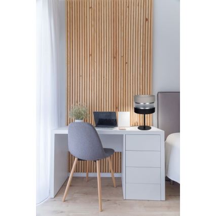 Lampă de masă CORAL 1xE27/60W/230V neagră/gri