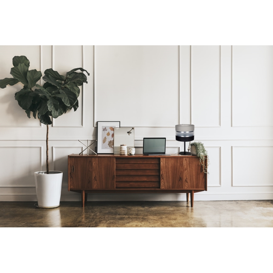 Lampă de masă CORAL 1xE27/60W/230V neagră/gri