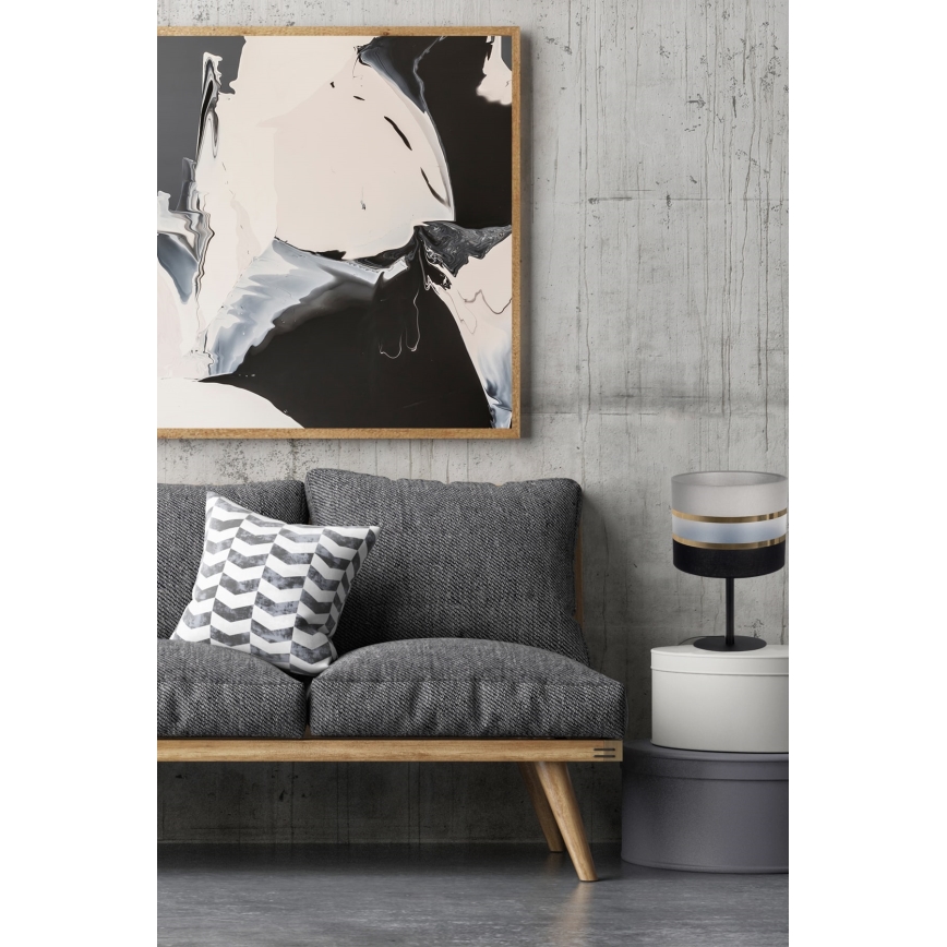 Lampă de masă CORAL 1xE27/60W/230V neagră/gri