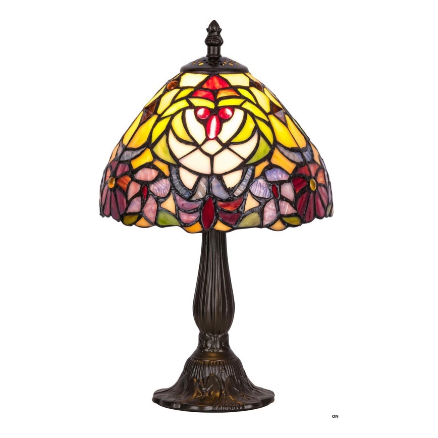 Lampă de masă cu abajur din sticlă vitrată Tiffany 1xE27/40W/230V Rabalux