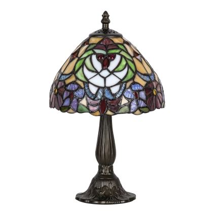 Lampă de masă cu abajur din sticlă vitrată Tiffany 1xE27/40W/230V Rabalux