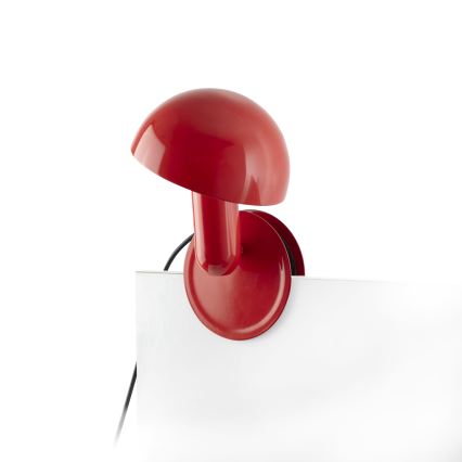 Lampă de masă cu clemă FARO 56103 2 în 1 BELA 1xE27/15W/230V roșu