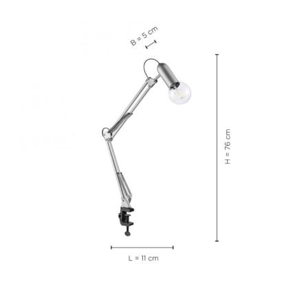 Lampă de masă cu clemă TURN ME 1xE27/60W/230V Leuchten Direkt 14773-55
