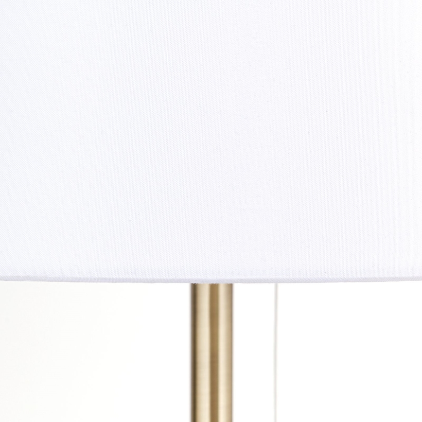 Lampă de masă cu port USB LUDWIG 1xE27/40W/230V 50 cm alb/auriu