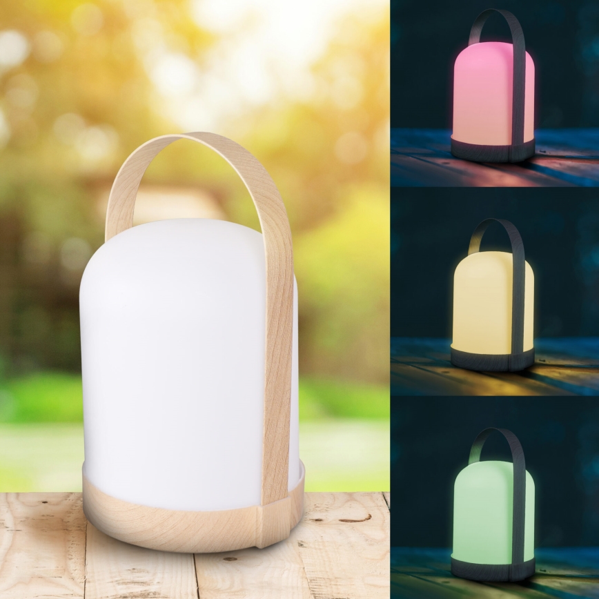 Lampă de masă decorativă LED RGBW MINORKA LED/0,3W/4,5V 3xAA