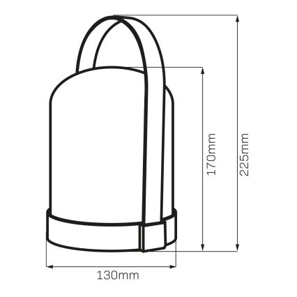 Lampă de masă decorativă LED RGBW MINORKA LED/0,3W/4,5V 3xAA