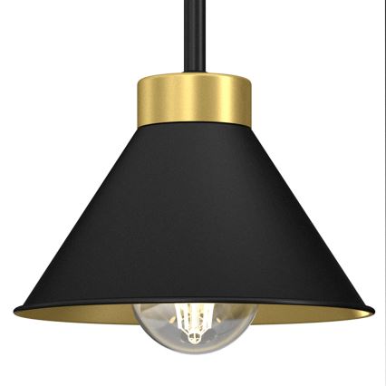 Lampă de masă DEMET 1xE27/15W/230V negru/auriu