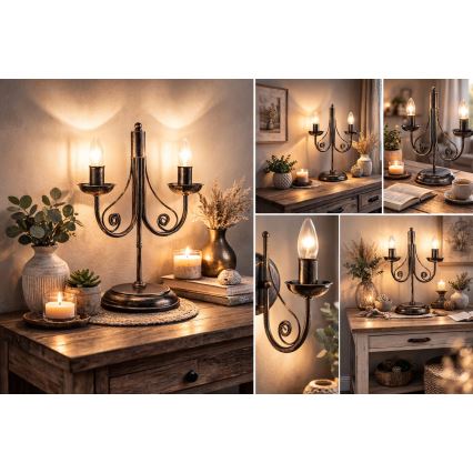 Lampă de masă DONATO 2xE14/40W/230V