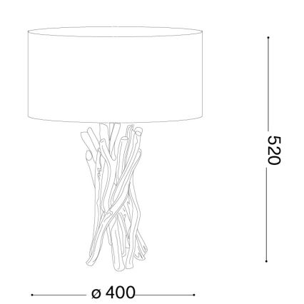 Lampă de masă DRIFTWOOD 1xE27/60W/230V Ideal Lux