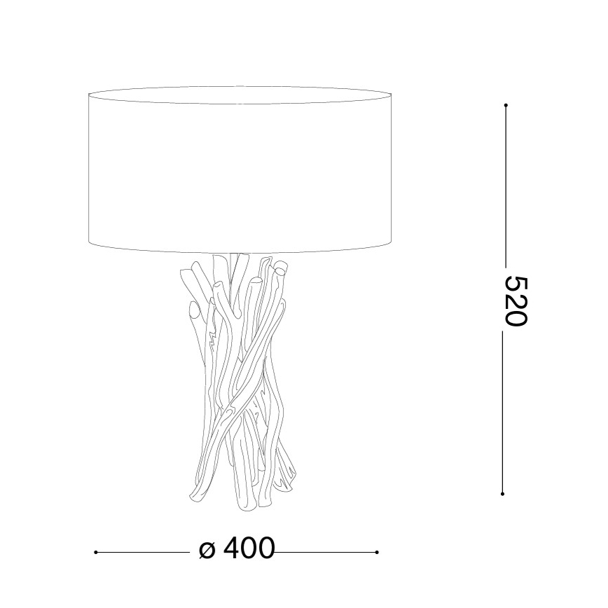 Lampă de masă DRIFTWOOD 1xE27/60W/230V Ideal Lux