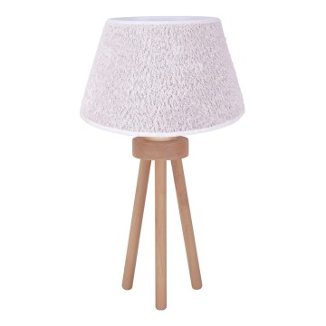 Lampă de masă Duolla BOUCLE 1xE27/15W/230V d. 28 cm alb/lemn