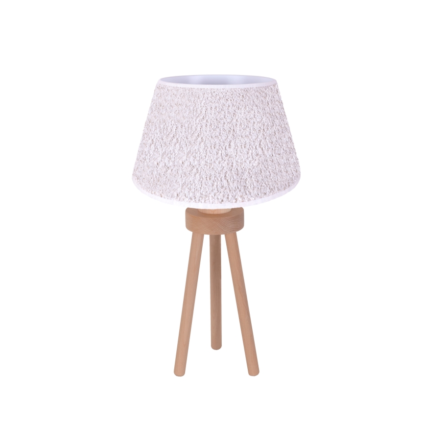 Lampă de masă Duolla BOUCLE 1xE27/15W/230V d. 28 cm alb/lemn