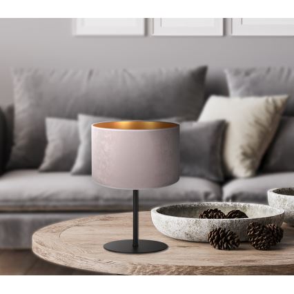 Lampă de masă Duolla ROLLER 1xE14/15W/230V d. 20 cm gri/auriu