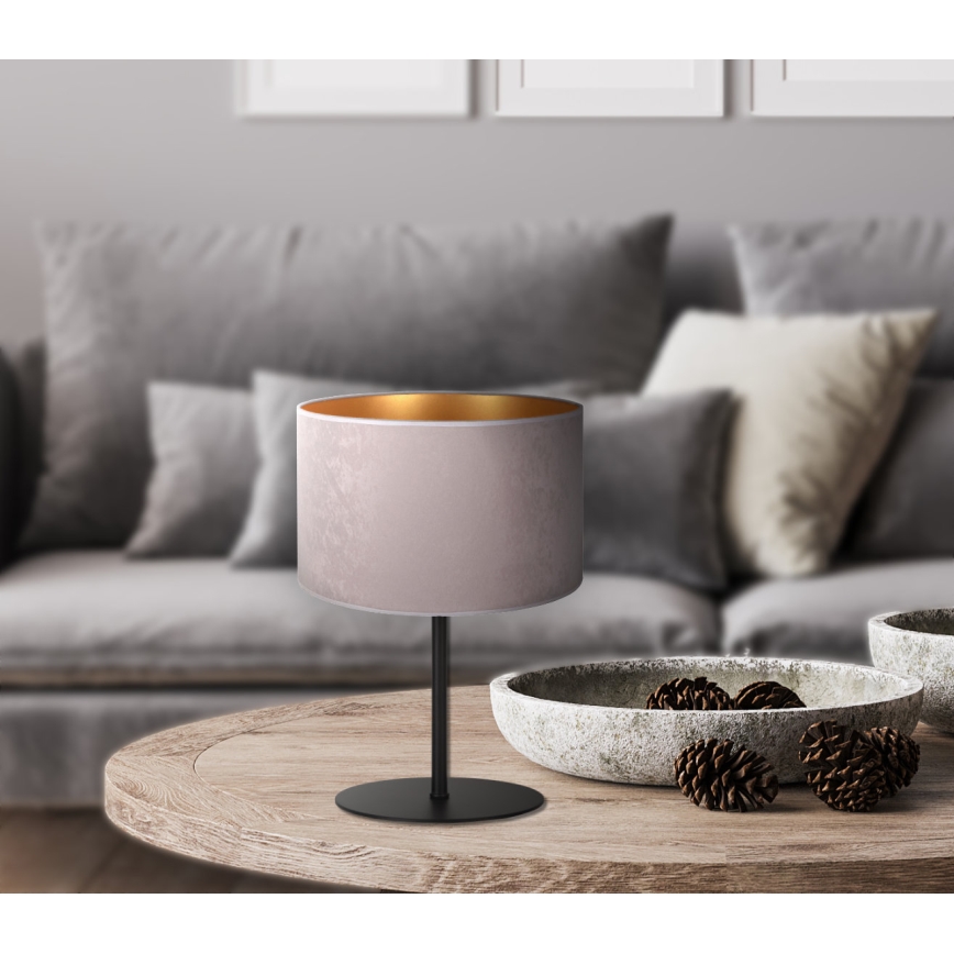 Lampă de masă Duolla ROLLER 1xE14/15W/230V d. 20 cm gri/auriu