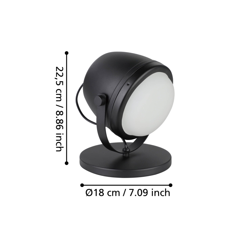 Lampă de masă Eglo 1xE27/28W/230V negru