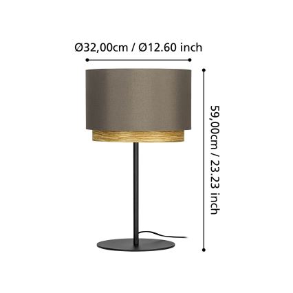 Lampă de masă Eglo 1xE27/40W/230V maro