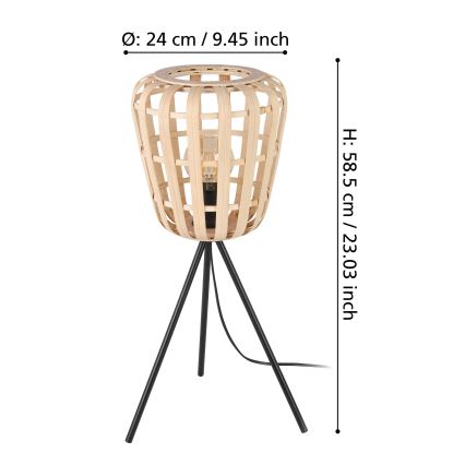 Lampă de masă Eglo 1xE27/40W/230V maro