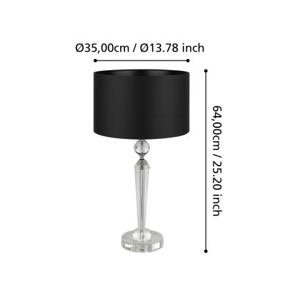 Lampă de masă Eglo 1xE27/40W/230V negru