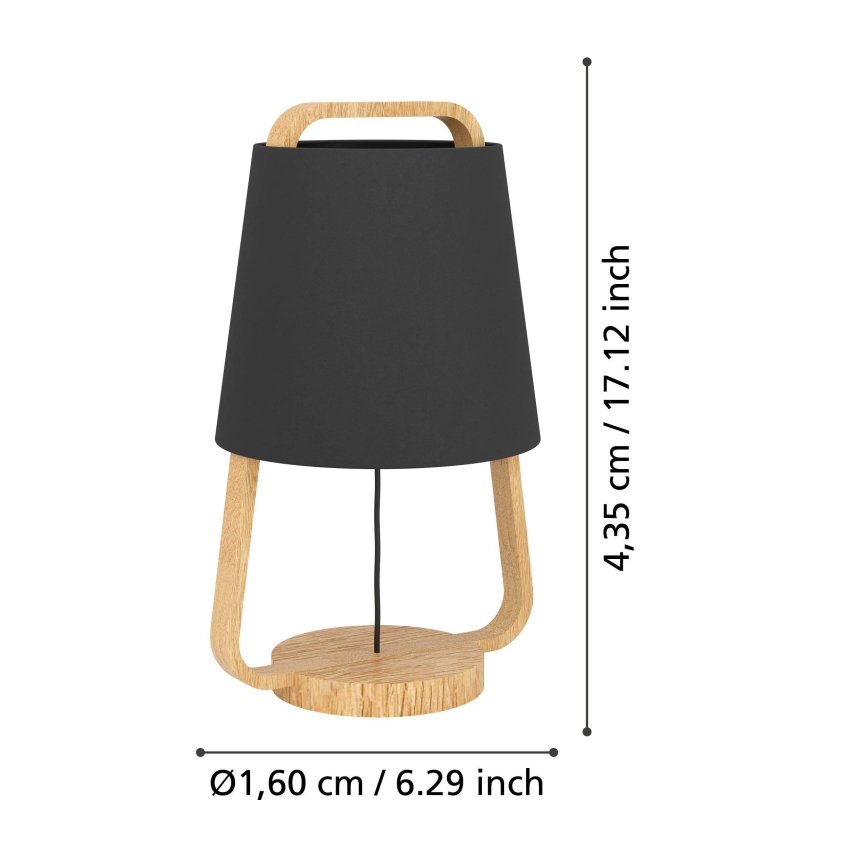 Lampă de masă Eglo 1xE27/40W/230V negru