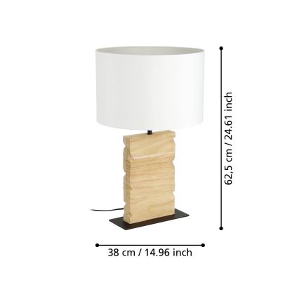 Lampă de masă Eglo 1xE27/40W/230V 62,5 cm maro