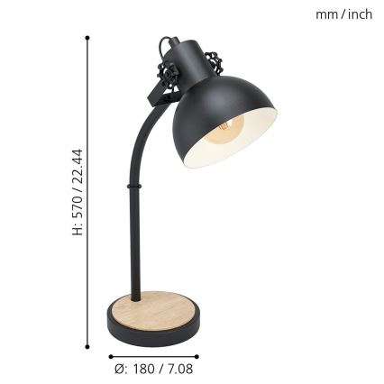 Lampă de masă Eglo 1xE27/28W/230V