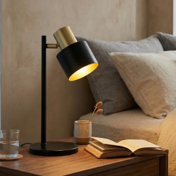 Lampă de masă Eglo 79375 FIUMARA 1xE27/60W/230V negru/auriu