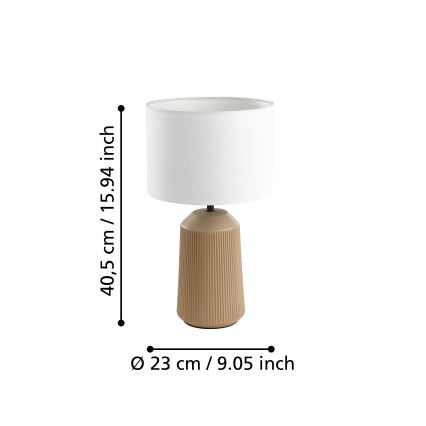 Lampă de masă Eglo 1xE27/40W/230V crem