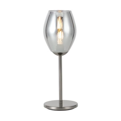 Eglo - Lampă de masă 1xE27/60W/230V negru/sticlă fumurie