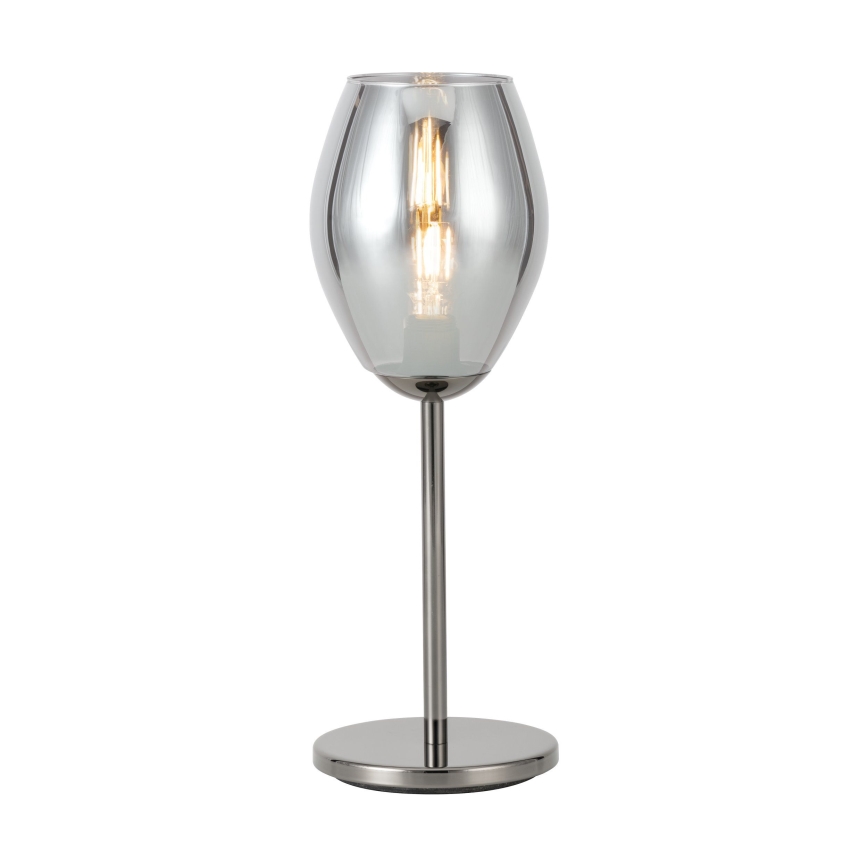 Eglo - Lampă de masă 1xE27/60W/230V negru/sticlă fumurie