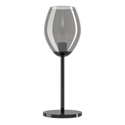 Eglo - Lampă de masă 1xE27/60W/230V negru/sticlă fumurie