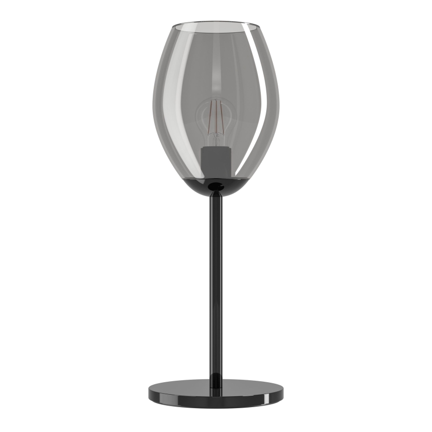 Eglo - Lampă de masă 1xE27/60W/230V negru/sticlă fumurie