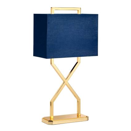 Lampă de masă Elstead CROSS 1xE27/60W/230V auriu/albastru