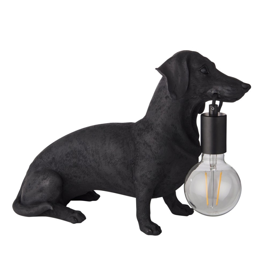Lampă de masă Endon 101188 DACHSHUND 1xE27/10W/230V negru